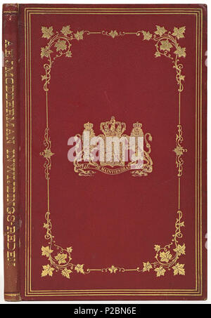 . Band van Rood segrijn . Nederlands : Inhoud : A.E.J. Modderman. Straf - geen kwaad. Amsterdam, 1864. . 1864 ; van segrijn bande 29 rood-KONB12-146D94 Banque D'Images