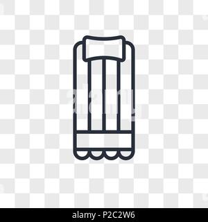 Matelas d'air icône vecteur isolé sur fond transparent, matelas d'air concept logo Illustration de Vecteur