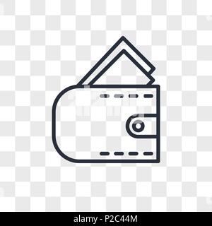 Icône vecteur portefeuille isolé sur fond transparent, Wallet concept logo Illustration de Vecteur