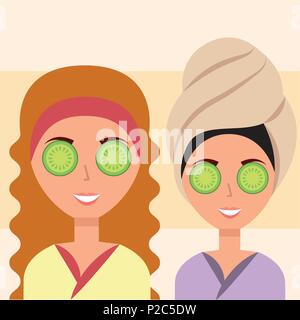 Femme spa Wellness Illustration de Vecteur