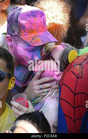 La France, l'Occitanie, Gard, Beaucaire, Parti de Holi Banque D'Images