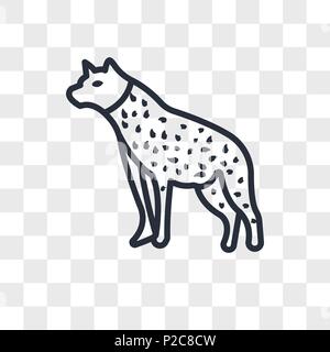 Icône vecteur hyène isolé sur fond transparent, l'hyène concept logo Illustration de Vecteur