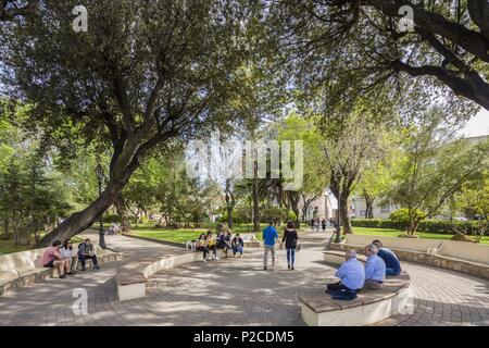 Italie, Sardaigne, dans l'ouest de la Sardaigne, Alghero, jardin public Giardini Manno Banque D'Images