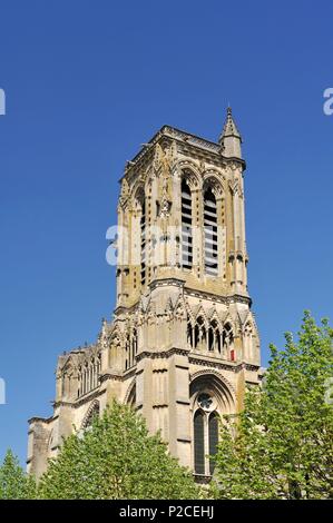 La France, l'Aisne, Soissons, Saint Gervais et Saint Protais, clocher de la cathédrale Banque D'Images