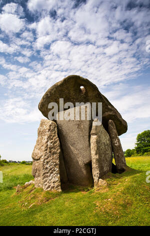 UK, Cornwall, Tremat, Trevethy Quoit, le Giant's House, tombe mégalithique, Banque D'Images