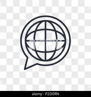 Icône vecteur linguistique isolé sur fond transparent, le langage Logo Le concept Illustration de Vecteur