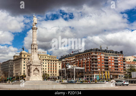 Plaza de Colón, Madrid, Espagne. Banque D'Images