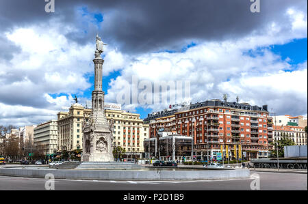 Plaza de Colón, Madrid, Espagne. Banque D'Images