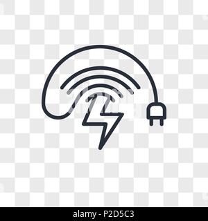 Icône vecteur de charge sans fil isolé sur fond transparent, logo concept de charge sans fil Illustration de Vecteur