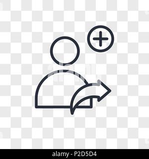 Inviter un ami icône vecteur isolé sur fond transparent, inviter un ami concept logo Illustration de Vecteur