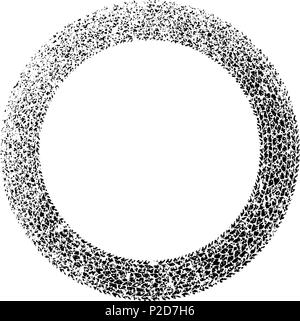 Vecteur ronde cadre, tampon de caoutchouc des pneus dans le style des traces. Illustration de Vecteur