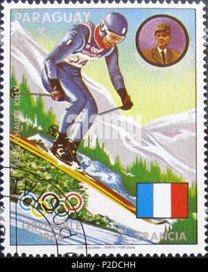 . Jean-Claude Killy . 1972. Jean-Claude Killy 27 Inconnu 1972 Paraguay stamp Banque D'Images