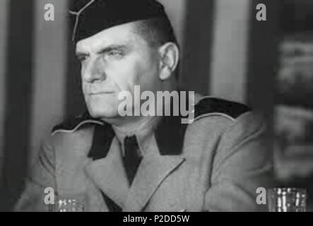 . Rallye : Bund germano-américain Fritz Kuhn leader du Bund. Toujours à partir de la 'Marche de temps' -outtakes - Histoire RG-60.0699, Bande 316 . 01/05/1938. Inconnu 29 Kuhn American bund allemand Rally 19380105 4 NARA Banque D'Images