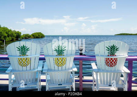 Floride, FL Sud, Upper Key Largo Florida Keys, Snappers Ocean Waterfront Restaurant & Bar, fruits de mer, restaurant restaurants repas manger dehors café CA Banque D'Images