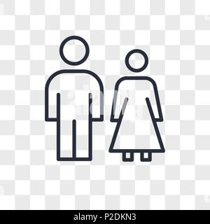 Droit de la famille l'icône vecteur isolé sur fond transparent, le droit de la famille concept logo Illustration de Vecteur