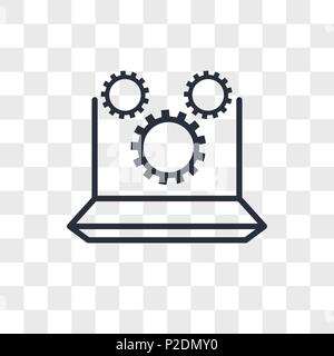 L'automatisation du marketing l'icône vecteur isolé sur fond transparent, de l'automatisation du marketing concept logo Illustration de Vecteur