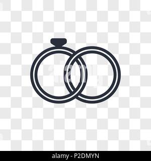 Situation de l'icône vecteur isolé sur fond transparent, l'état matrimonial concept logo Illustration de Vecteur