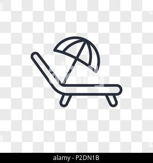 Pour le soleil parapluie icône vecteur isolé sur fond transparent, d'un parasol pour le logo Sun concept Illustration de Vecteur