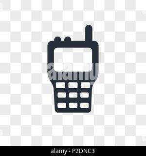 Talkie Walkie icône vecteur isolé sur fond transparent, concept logo talkie walkie Illustration de Vecteur