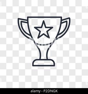Icône vecteur trophée isolé sur fond transparent, logo Trophée concept Illustration de Vecteur