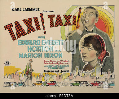 . Anglais : Lobby card pour l'American Comedy film Taxi ! Taxi ! (1927). 1927. Universal Pictures 61 Taxi ! Taxi ! (1927) Carte du hall Banque D'Images