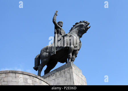 Statue du roi Vakhtang à Tbilissi Banque D'Images