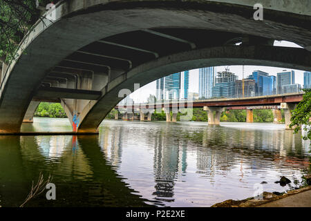 Austin Texas Zelker Park sur la rivière Colorado downtown Austin Banque D'Images