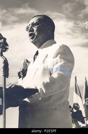 . Elpidio Quirino anglais : Le Président prononce son cinquième État de la Nation le 26 janvier 1953. 26 janvier 1953. Palais Malacañang 43 Elpidio Quirino Président prononce son cinquième État de la Nation Banque D'Images