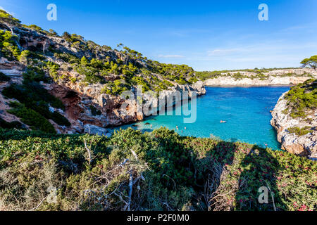 Calo des Moro, Majorque, Îles Baléares, Espagne Banque D'Images