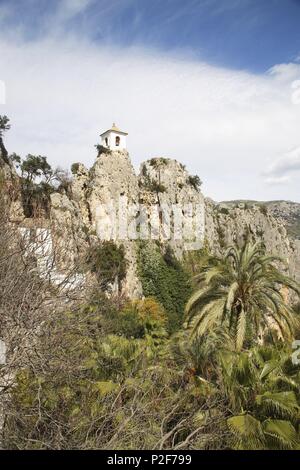 Espagne - région autonome de Valence - Alicante. Gualdalest ; vista. Banque D'Images