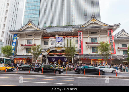 Théâtre Kabukiza à Ginza, Chuo-ku, Tokyo, Japon Banque D'Images