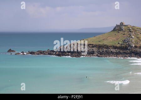 Chapelle St Nicolas, Porthmeor, St Ives, Cornwall, Angleterre du Sud-Ouest, Royaume-Uni Banque D'Images