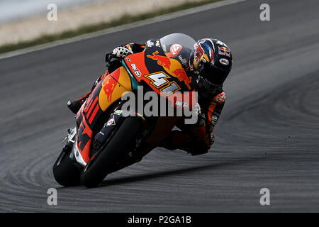 Montmelo, Espagne. Jun 15, 2018. Brad Binder (41) de la République d'Afrique du Sud et Red Bull KTM Ajo KTM durant les essais libres du Grand Prix Monster Energy de Catalogne, le Circuit de Catalunya, Espagne, Montmelo.Le 15 juin 2018. Credit : CORDON PRESS/Alamy Live News Banque D'Images