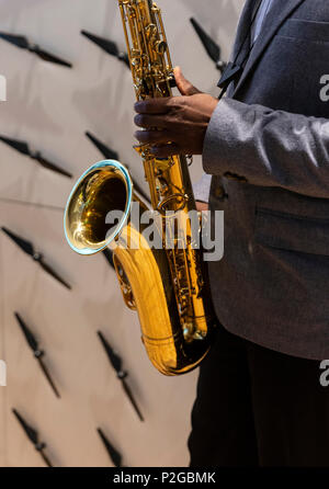 New York, USA - 15 juin 2018 : JD Allen effectue au CD de LoveSTone et Bart parti photogrpahy Babinski chez Hasselblad, l'expérience de crédit : lev Studio radin/Alamy Live News Banque D'Images