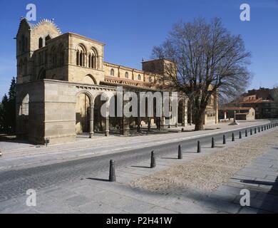 Ávila, provincia de España en la Comunidad Autónoma de Castilla y León. Basílica de San Vicente, s.XIII. Banque D'Images