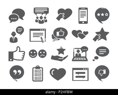 Commentaires icons set Illustration de Vecteur