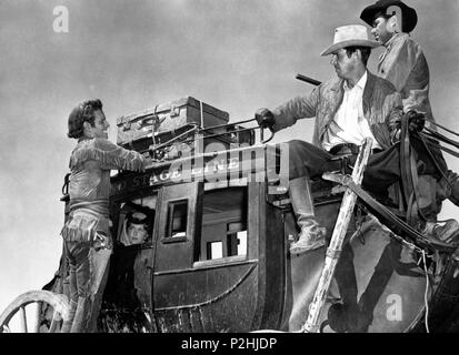 Titre original : PONY EXPRESS. Titre en anglais : PONY EXPRESS. Directeur de film : JERRY HOPPER. Année : 1953. Stars : Charlton Heston. Credit : PARAMOUNT PICTURES / Album Banque D'Images