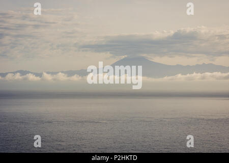 Vue de la montagne Teide et l'île de La Gomera Tenerife Banque D'Images