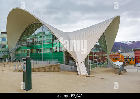 TROMSO, NORVÈGE - circa 2018 : mai, la Bibliothèque et archives de la ville de Tromso en Norvège Banque D'Images