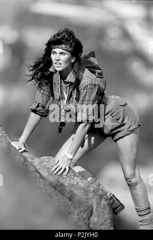 Caroline Munro sur Ilkley Moor Banque D'Images