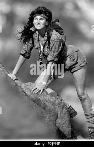 Caroline Munro sur Ilkley Moor Banque D'Images