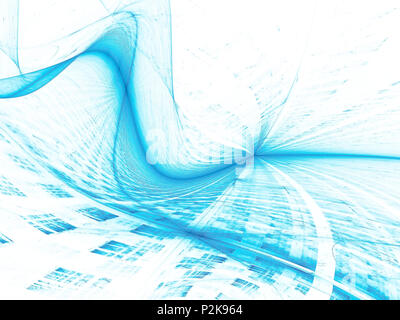 Vague et grille - abstract image générée numériquement Banque D'Images