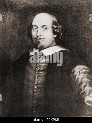 William Shakespeare, 1564 - 1616. Anglais, poète, dramaturge et acteur. Le portrait de Stratford. Le lecteur de Shakespeare, publié 1916