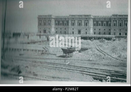 . Italiano : Napoli, Ospedale Cardarelli - Costruzione dei padiglioni interni. Autore della foto sconosciuto. circa 1934. Inconnu 61 Napoli, Ospedale Cardarelli, avanzamento lavori Banque D'Images