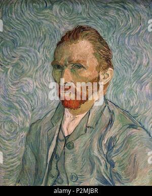 "Portrait", 1889, huile sur toile, 65 x 54 cm. Auteur : Vincent van Gogh (1853-1890). Lieu : MUSÉE D'Orsay, France. Banque D'Images