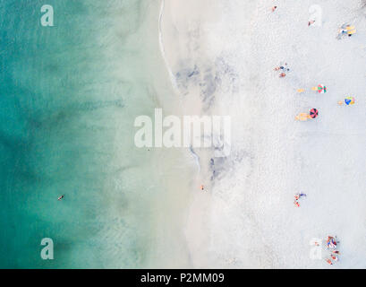 Vue aérienne de la plage de Barra de Guaratiba Banque D'Images