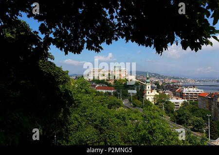 Budapest, Hongrie, zone classée au Patrimoine Mondial, Buda, Varnegyed, quartier du château, Château de la sur la colline Gellert Banque D'Images