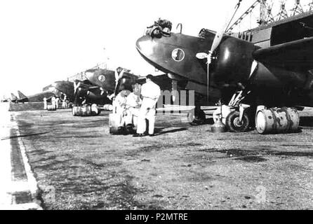 . Italiano : Aereo Savoia Marchetti SM.85 . avant 1960. Inconnu 74 R.A. - Savoia-Marchetti SM.85 Banque D'Images