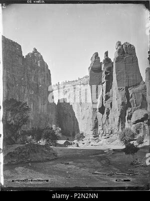 (Ancien n° 119) Côté Rock, de Chelly Canyon, Apache Comté de l'Arizona. - Banque D'Images