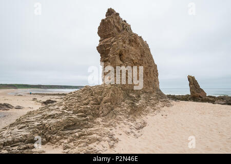 Cullen beach rock formation - Trois Rois - Cullen, Buckie, Ecosse, Royaume-Uni Banque D'Images